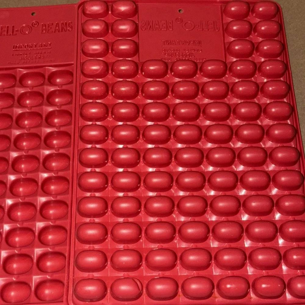 Lot Of 2 Vintage Jell-O Jelly Beans Jello Molds Jiggler Shooter Mold